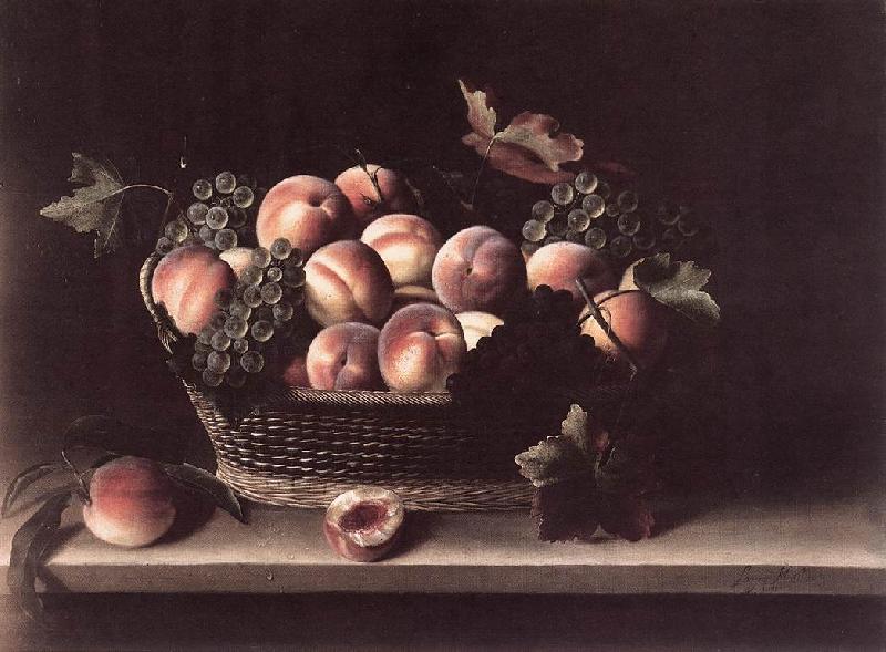 MOILLON, Louise Basket with Peaches and Grapes s Sweden oil painting art